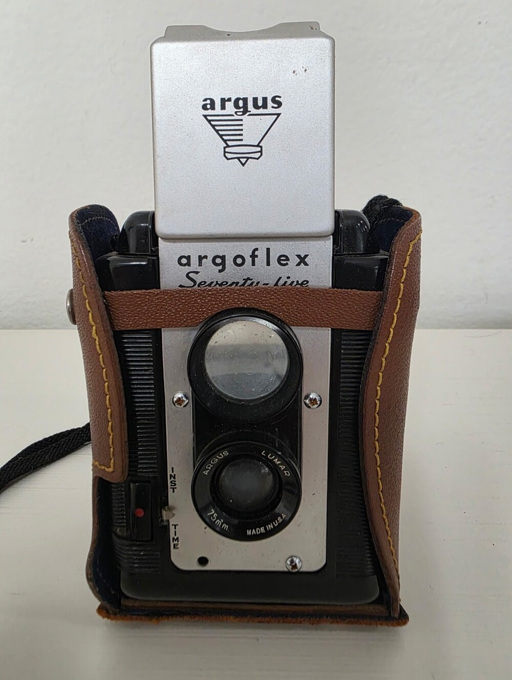 Targus Twin-Lens Film Camera in Silver and Brown